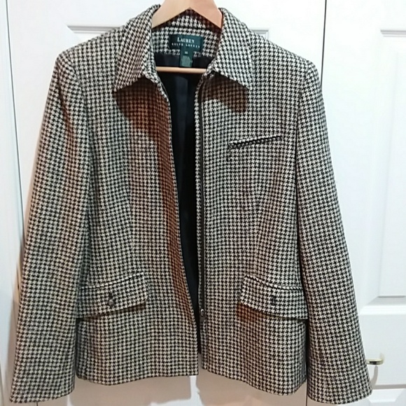 Lauren Ralph Lauren Jackets & Blazers - Lauren Ralph Lauren Houndstooth Zippered Jacket 14